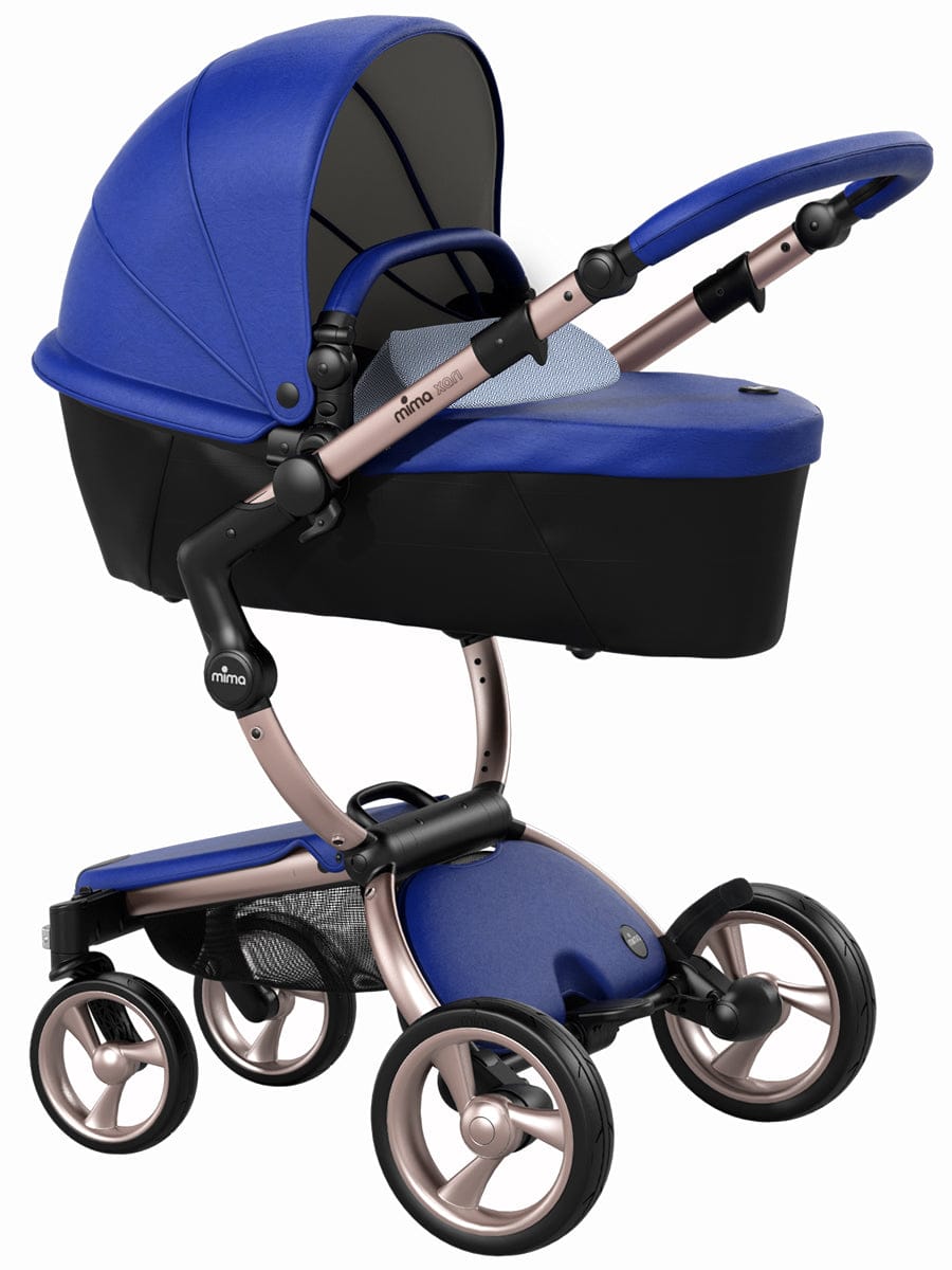 Mima 2019 Xari Complete Stroller, Rose Gold - Royal Blue / Pixel Blue - A115-03-RGRBXB