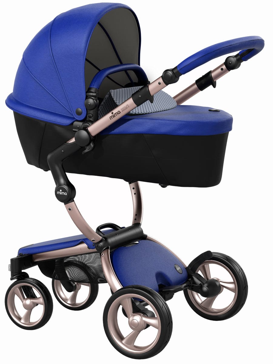 Mima 2019 Xari Complete Stroller, Rose Gold - Royal Blue / Retro Blue - A115-03-RGRBRB