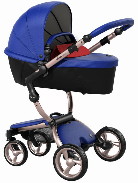 Mima 2019 Xari Complete Stroller, Rose Gold - Royal Blue / Ruby Red - A115-03-RGRBR