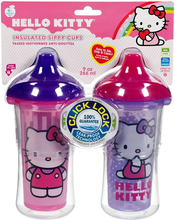 Munchkin Click Lock 9oz Insulated Sippy Cups - 2pk- Hello Kitty - 15293001