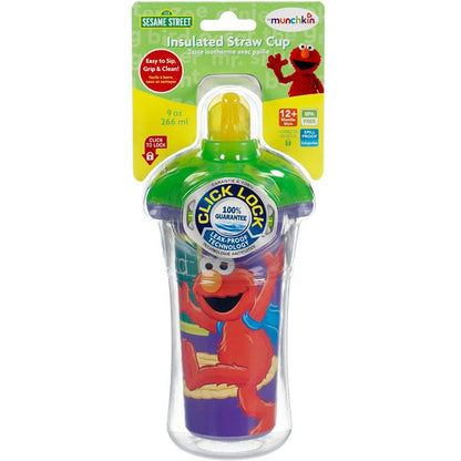 Munchkin Click Lock 9oz Insulated Straw Cup - Sesame Street (Colors May Vary) - 15480