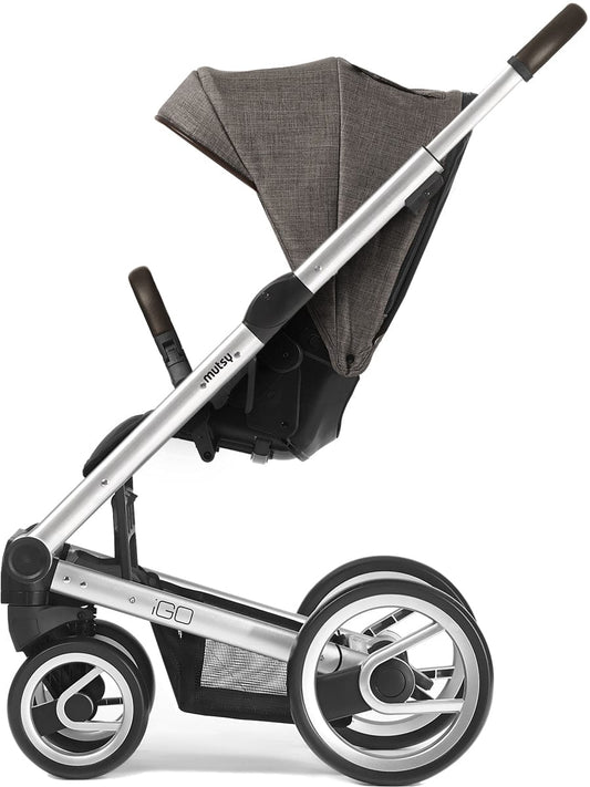 Mutsy Igo Stroller, Farmer Collection - Silver/Earth - IGOSFAEARTH