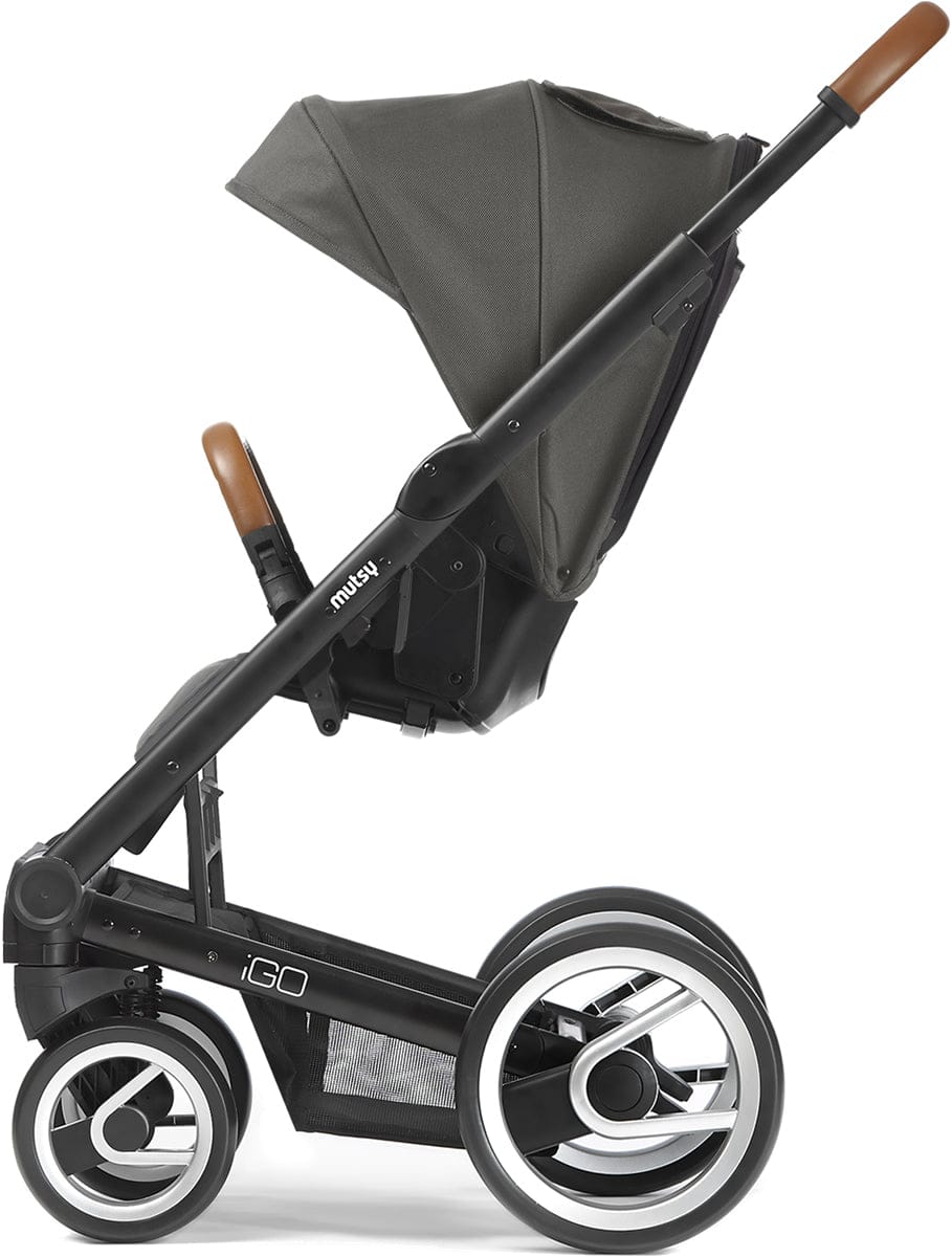 Mutsy Igo Stroller, Urban Collection - Black/Dark Grey - IGOBUNDGREY