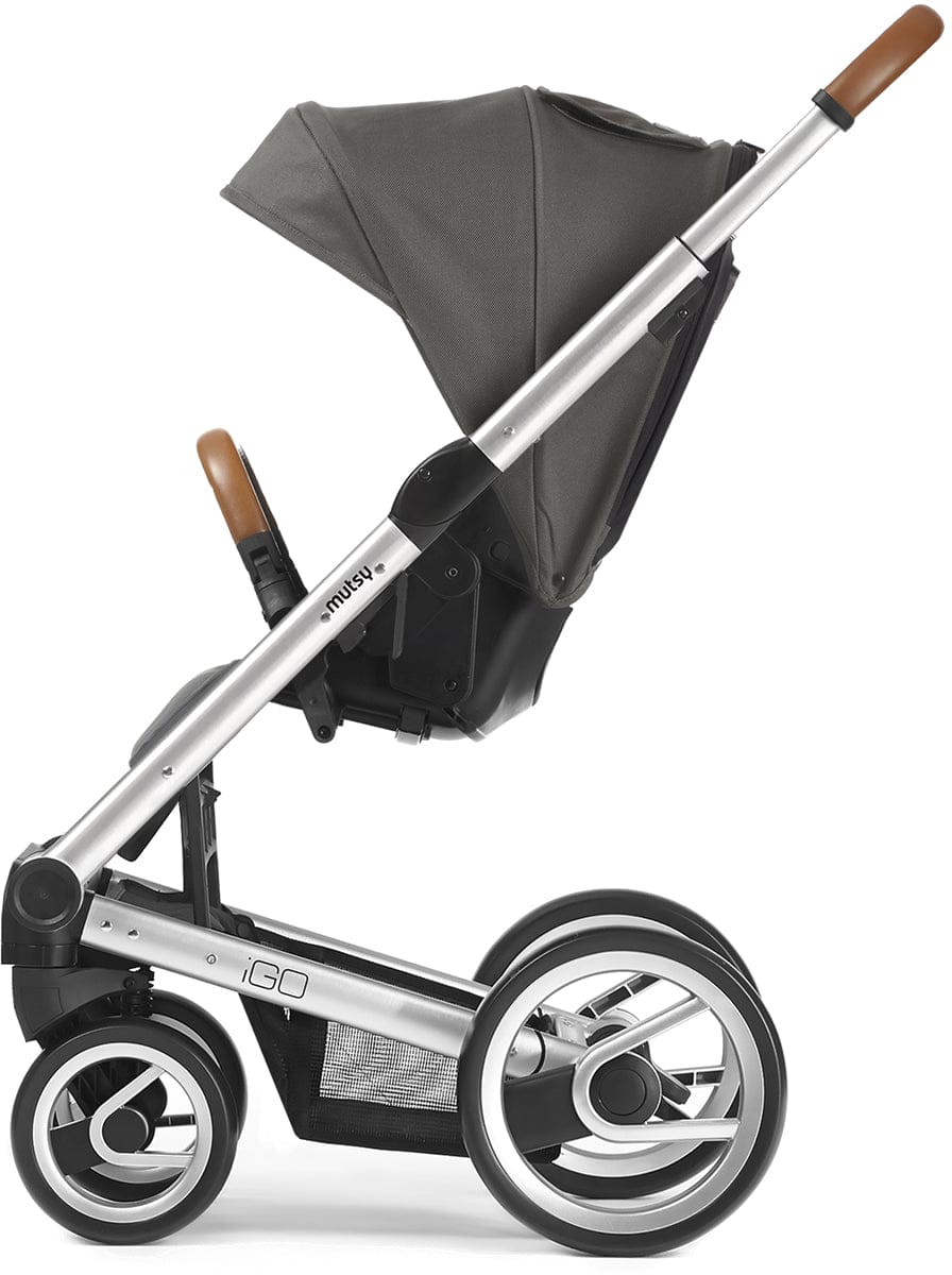 Mutsy Igo Stroller, Urban Collection - Silver/Dark Grey - IGOSUNDGREY
