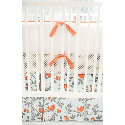 New Arrivals Feather Your Nest in Aqua 2 Piece Baby Crib Bedding Set