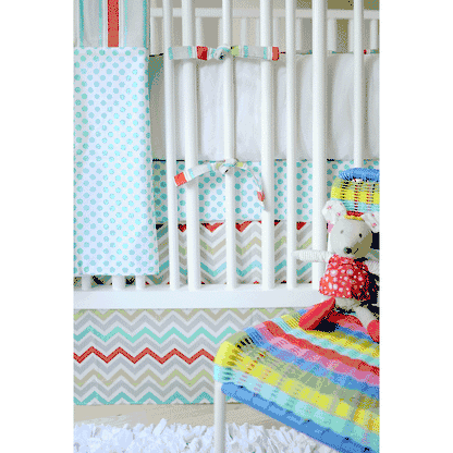 New Arrivals Jellybean Parade 2 Piece Baby Crib Bedding Set