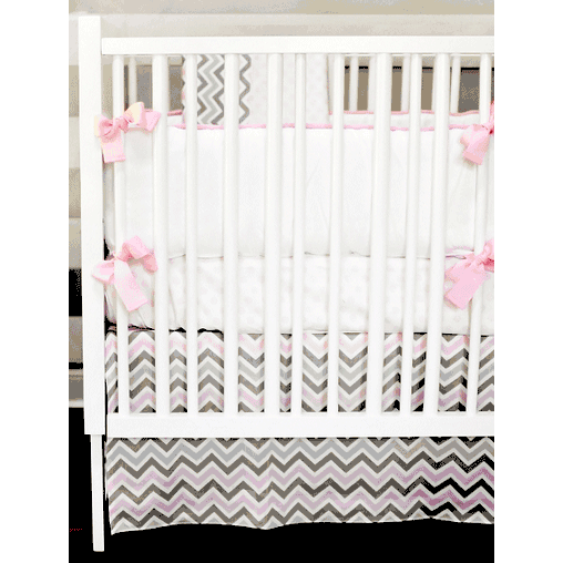 New Arrivals Peace, Love & Pink 4 Piece Baby Crib Bedding Set - NA-PLP-4PC