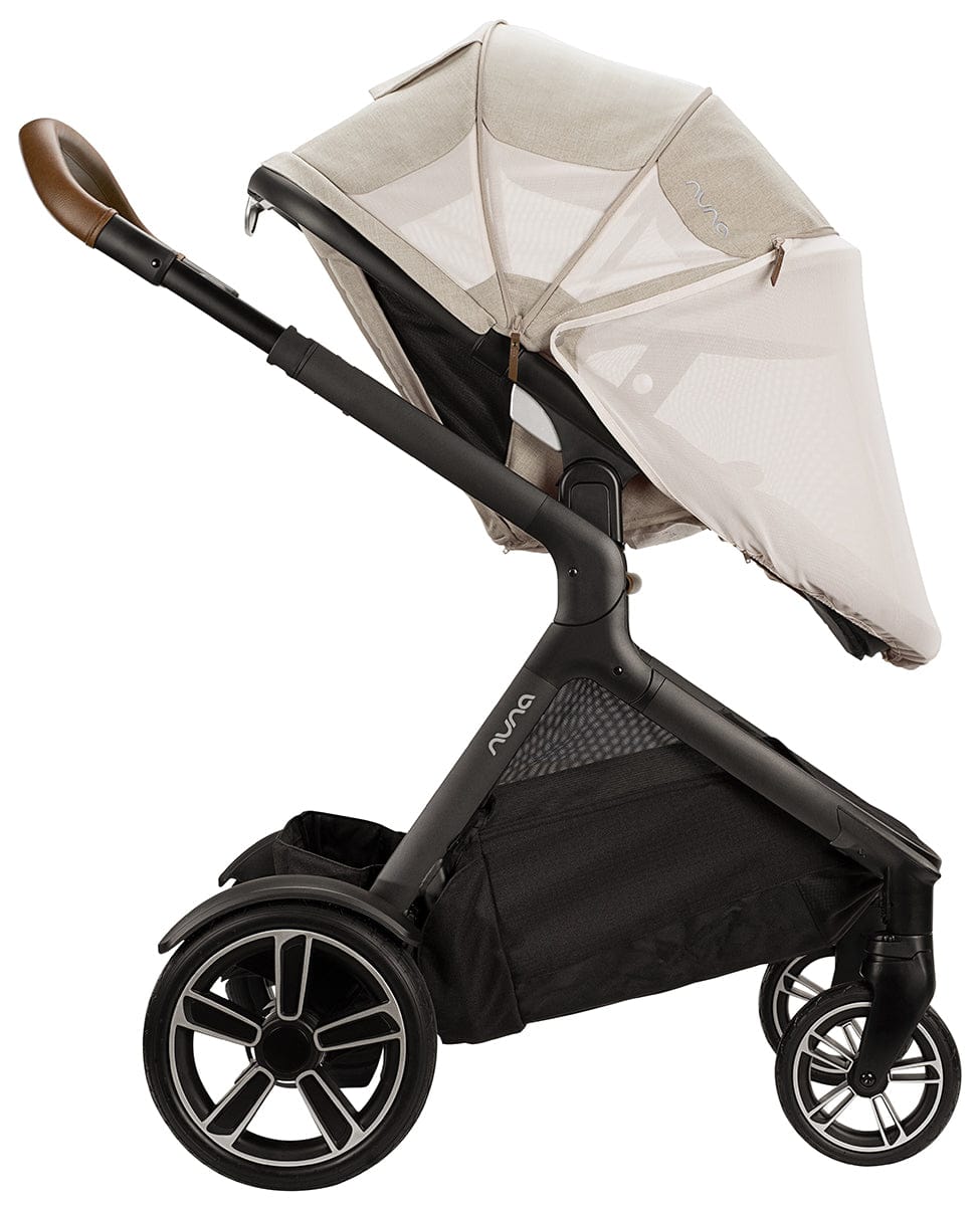 Nuna DEMI Grow + PIPA RX Twin Travel System with Aire Protect Canopy + Classic Canopy - Hazelwood / Caviar - TWIN-ST08122HAZ-CF12508600CVR