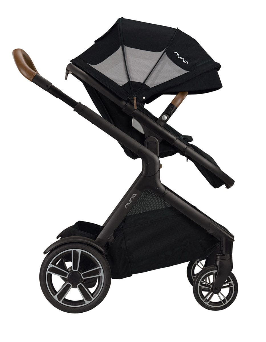 Nuna DEMI Grow Double Stroller with Aire Protect Canopy + Classic Canopy - Caviar