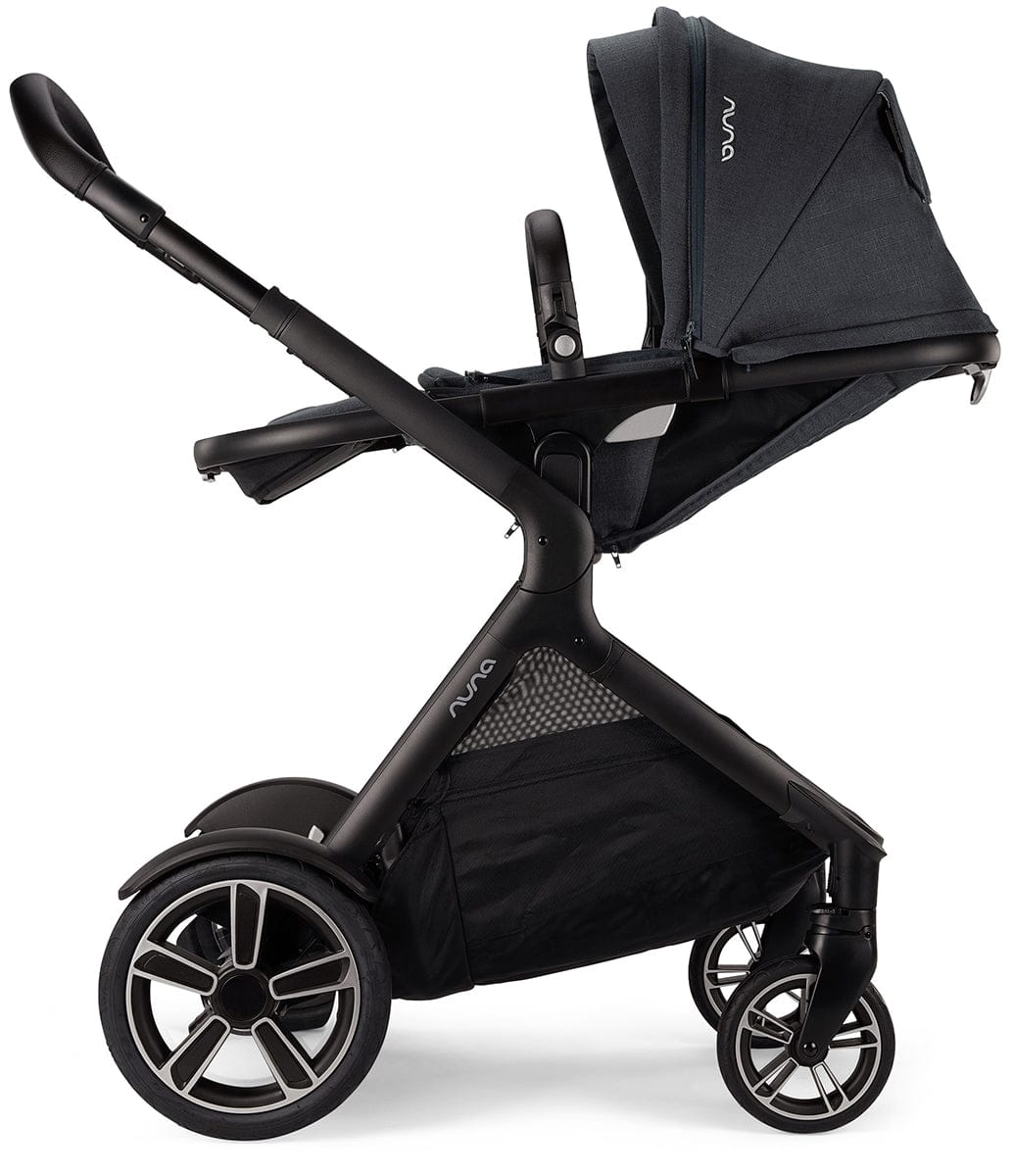 Nuna DEMI Grow Double Stroller with Aire Protect Canopy + Classic Canopy - Ocean