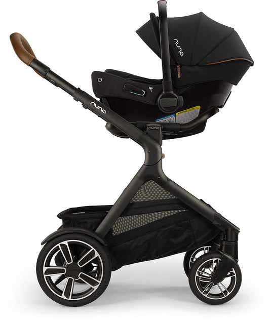 Nuna DEMI Next Double Stroller with Rider Board + PIPA urbn Travel System Bundle - Caviar - DBL-TS17915600CVR