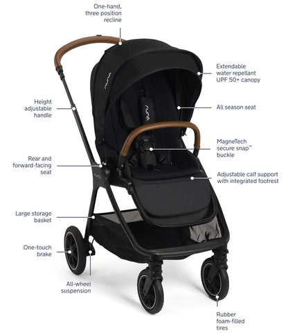 Nuna TRIV Next + PIPA Lite RX Travel System Bundle - Caviar - ST16601CVR-CF10208600CVR