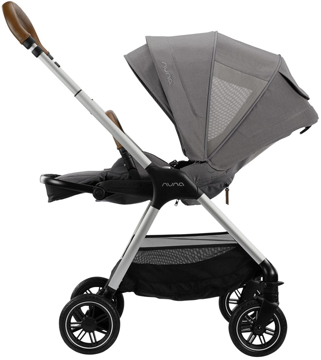 Nuna TRIV Compact Stroller with Magnetic Buckle - Frost