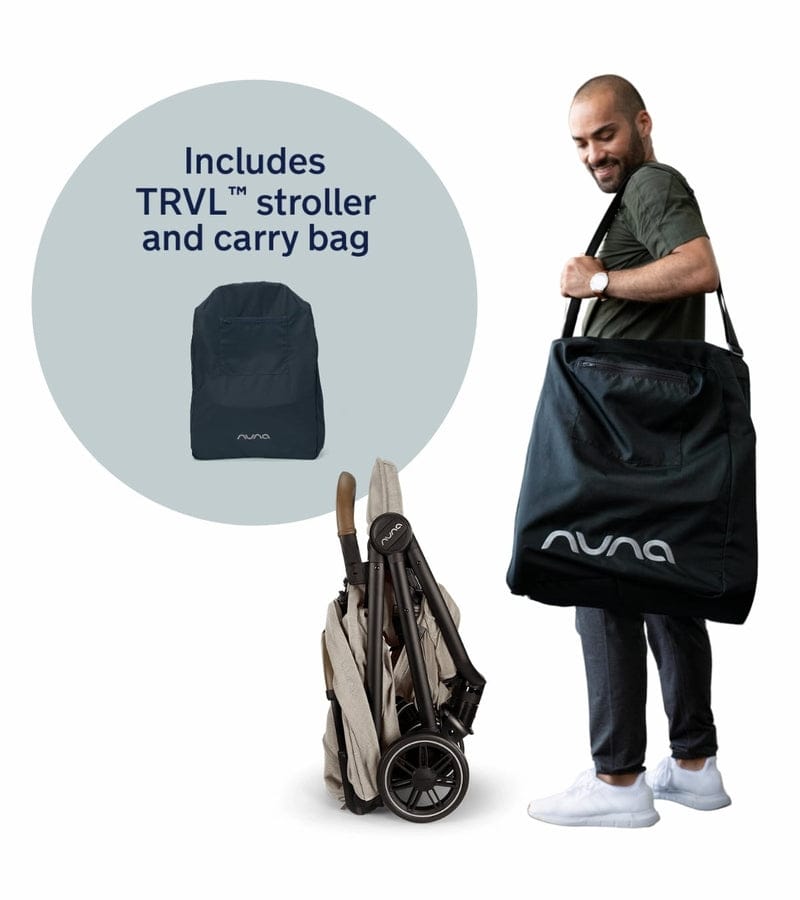 Nuna TRVL Self-Folding Compact Stroller - Camel - ST15706CAM