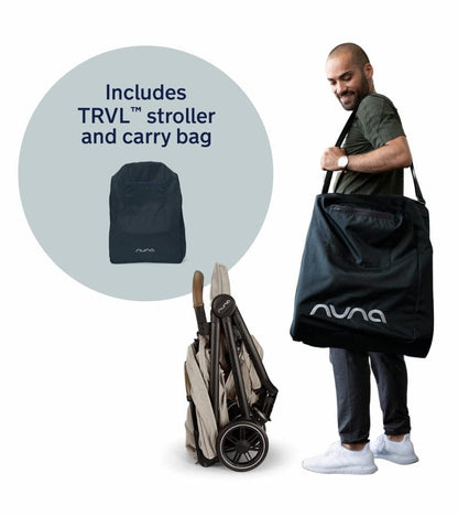 Nuna TRVL Self-Folding Compact Stroller - Camel - ST15706CAM