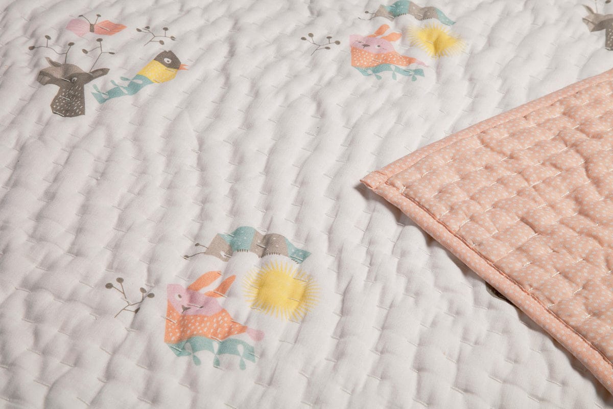 Nursery Works Menagerie Organic Cotton Hand-Quilted Blanket - T18017