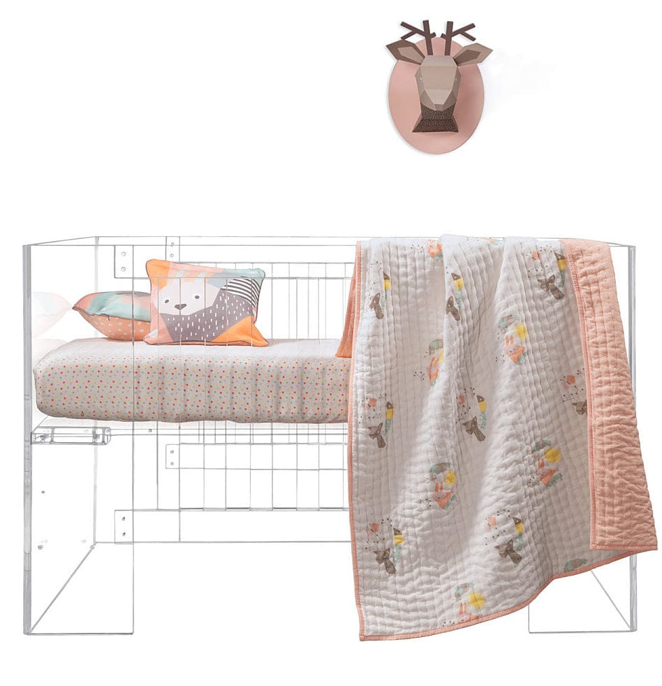 Nursery Works Menagerie Organic Cotton Hand-Quilted Blanket - T18017