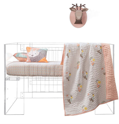 Nursery Works Menagerie Organic Cotton Hand-Quilted Blanket - T18017