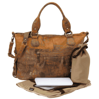 OiOi Jungle Leather Tote Diaper Bag - 6474