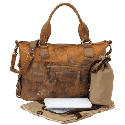 OiOi Jungle Leather Tote Diaper Bag - 6474