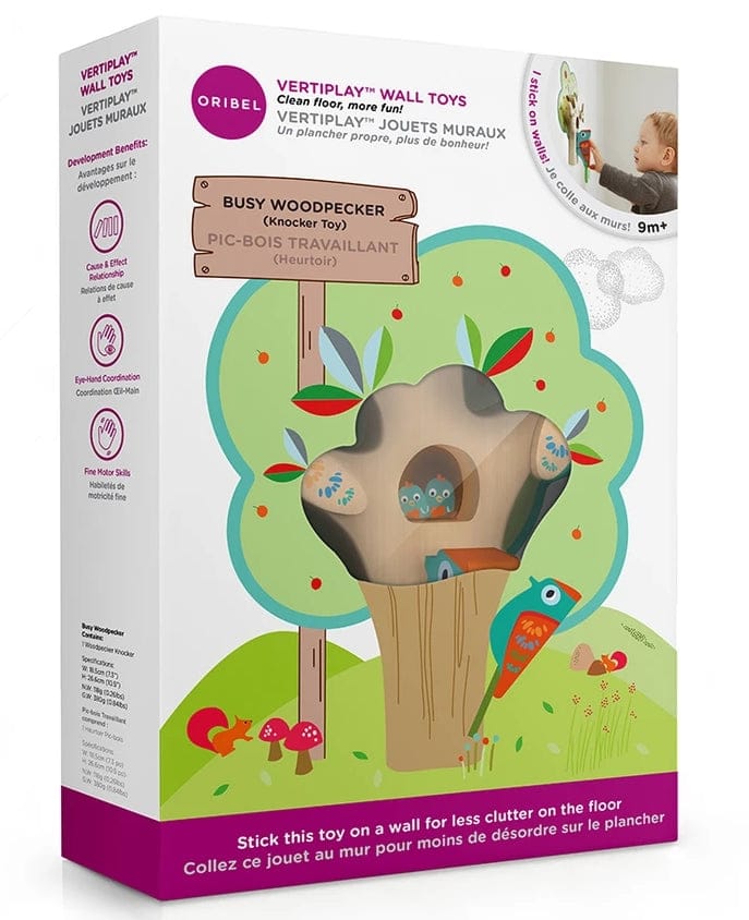 Oribel VertiPlay Busy Woodpecker Wall Toy