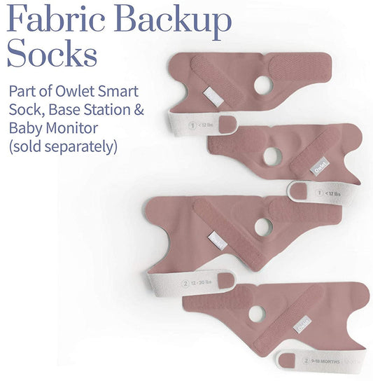 Owlet Fabric Accessory Sock Set for Smart Sock 3 - Dusty Rose - SKS6L20BBYH