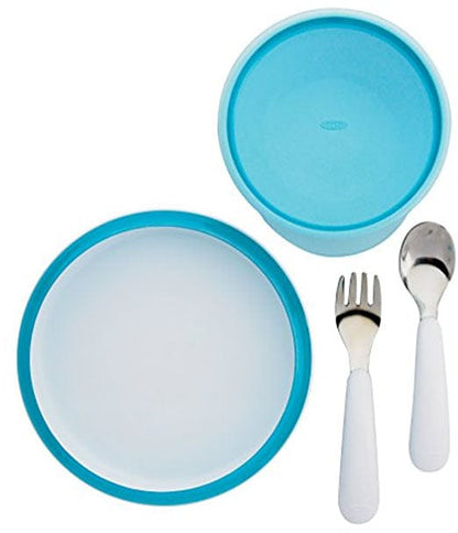 OXO Tot 4 Piece Feeding Set in Aqua - 6107300