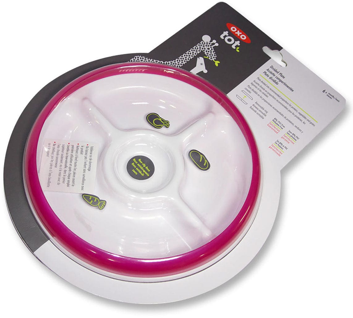 OXO Tot Divided Plate in Pink - 6125600