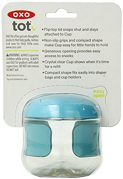 OXO Tot Flip Top Snack Cup in Aqua - 6104400