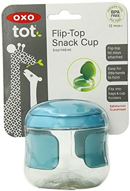 OXO Tot Flip Top Snack Cup in Aqua - 6104400