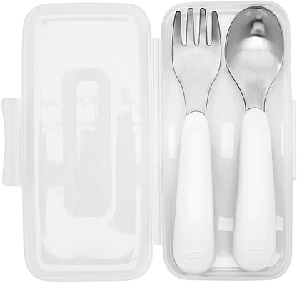OXO Tot On-the-Go Fork & Spoon Set - Navy