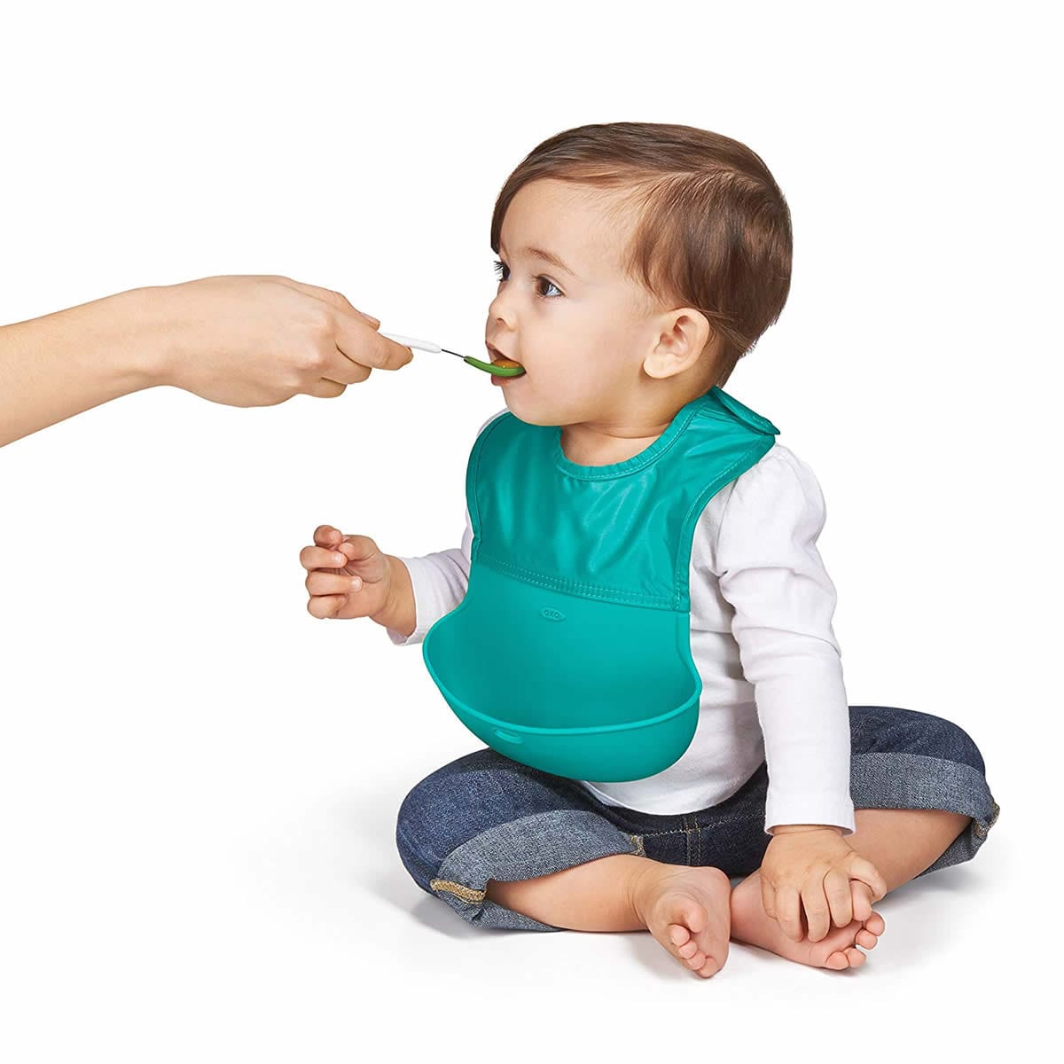 OXO Tot Roll Up Bib, 2-pack - Pink & Teal - 61138800