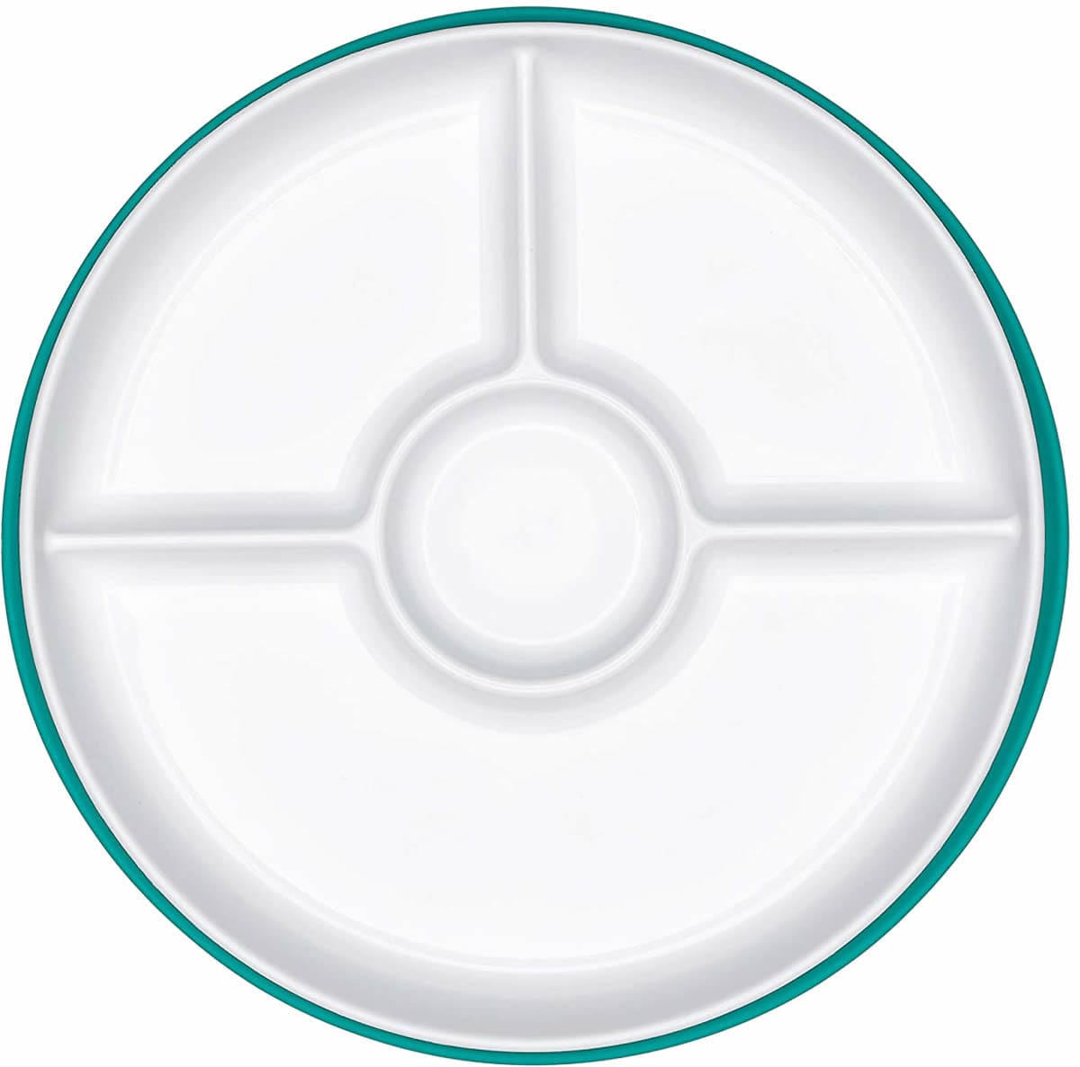 OXO Tot Stick & Stay Divided Plate - Teal - 61121200