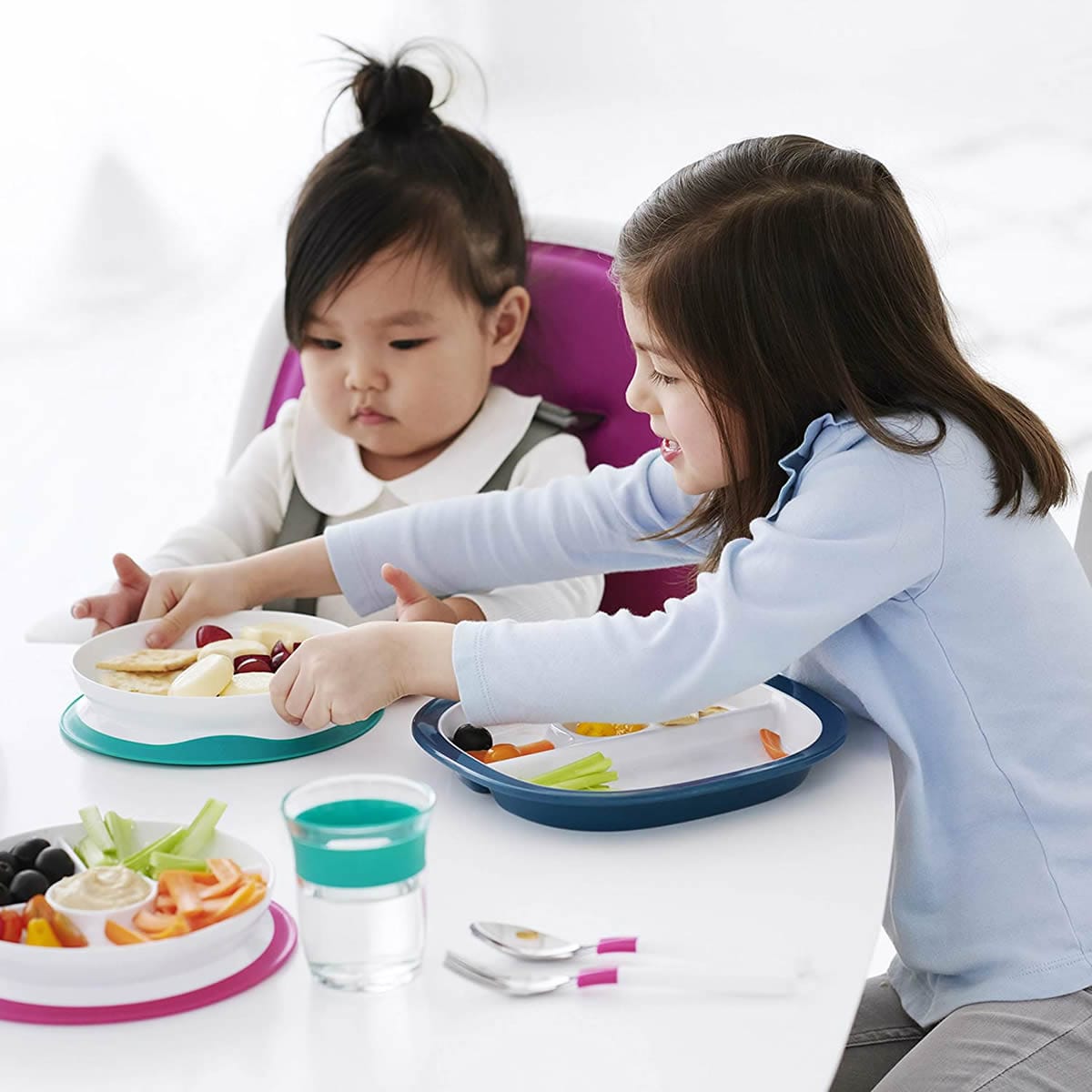 OXO Tot Stick & Stay Plate - Teal - 61120900