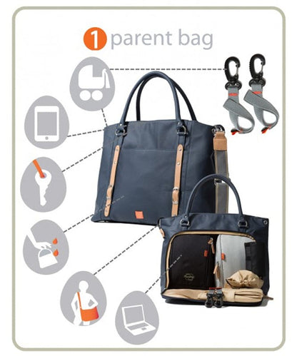 PacaPod Mirano Diaper Bag - Navy - BB0321