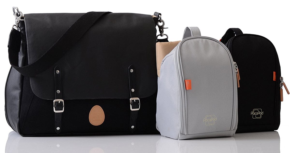 PacaPod Prescott Diaper Bag - Black - BB0251
