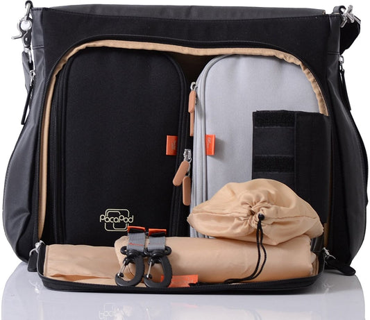 PacaPod Prescott Diaper Bag - Black - BB0251