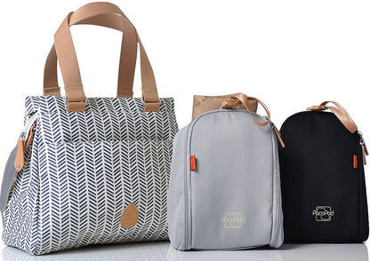 PacaPod Richmond Diaper Bag - Navy Herringbone