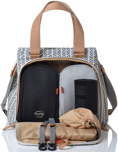 PacaPod Richmond Diaper Bag - Navy Herringbone
