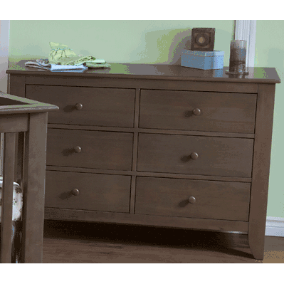 Pali Salerno 3 Piece Crib Set in Slate - Forever Crib, Double Dresser & 5 Drawer Dresser - 200206205SLA