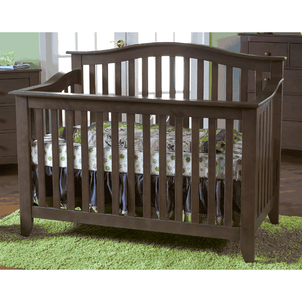 Pali Salerno 3 Piece Crib Set in Slate - Forever Crib, Double Dresser & 5 Drawer Dresser - 200206205SLA