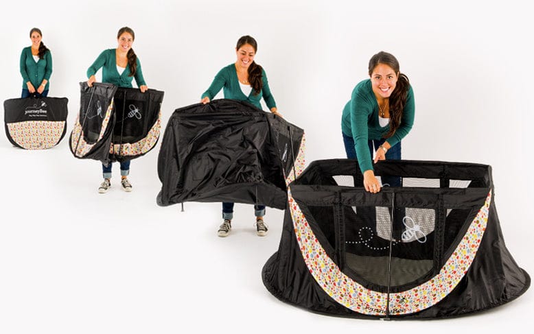 Angelcare journeyBee Portable Crib in Black and Silver - 5452400404