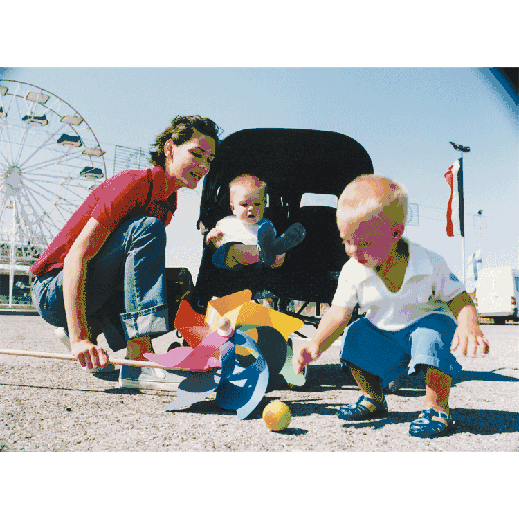 Peg Perego Aria Twin 60/40 Double Stroller in Java - IPAX04NA34JU47J