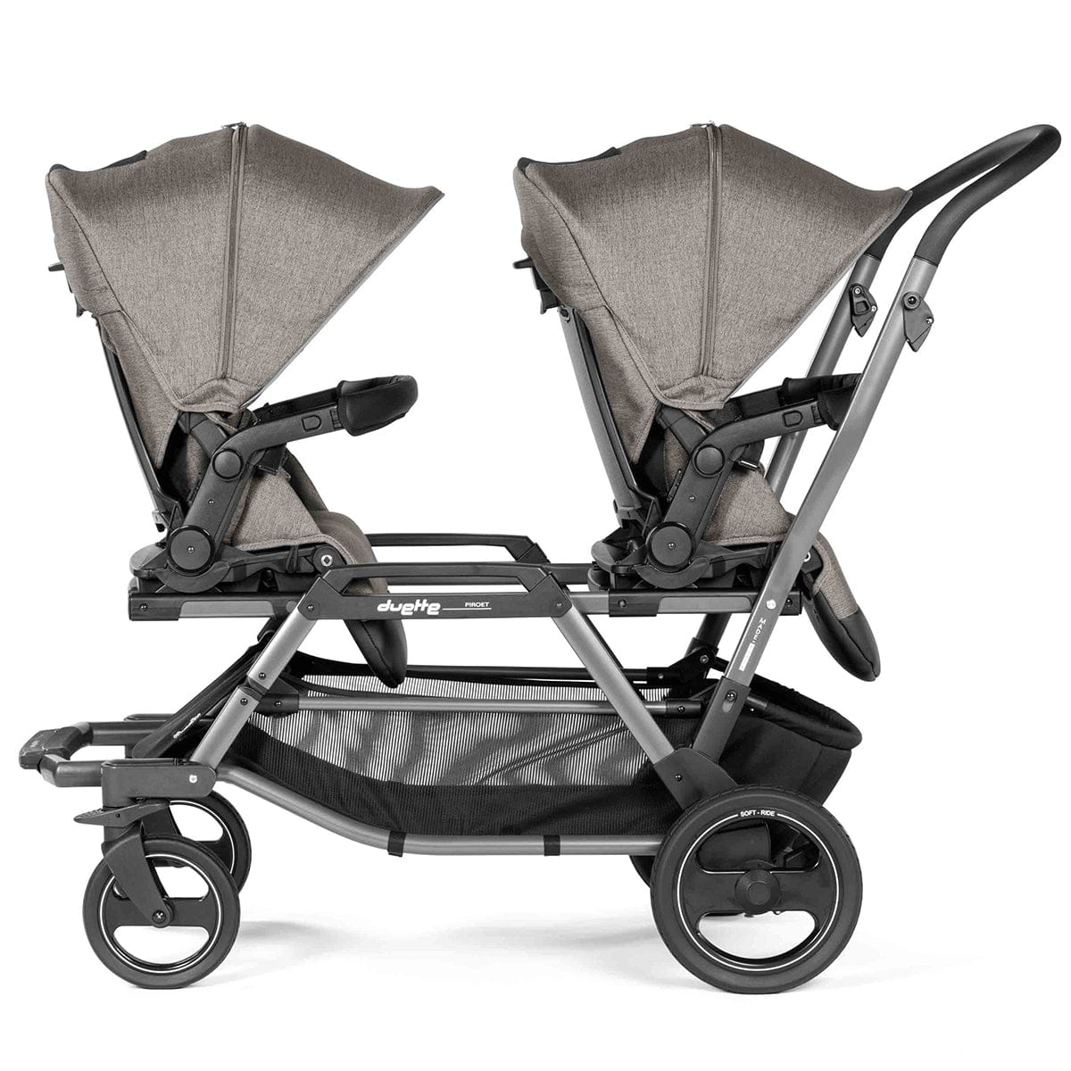 Peg Perego Duette Piroet Double Stroller - City Grey - IP0828NA00BA53