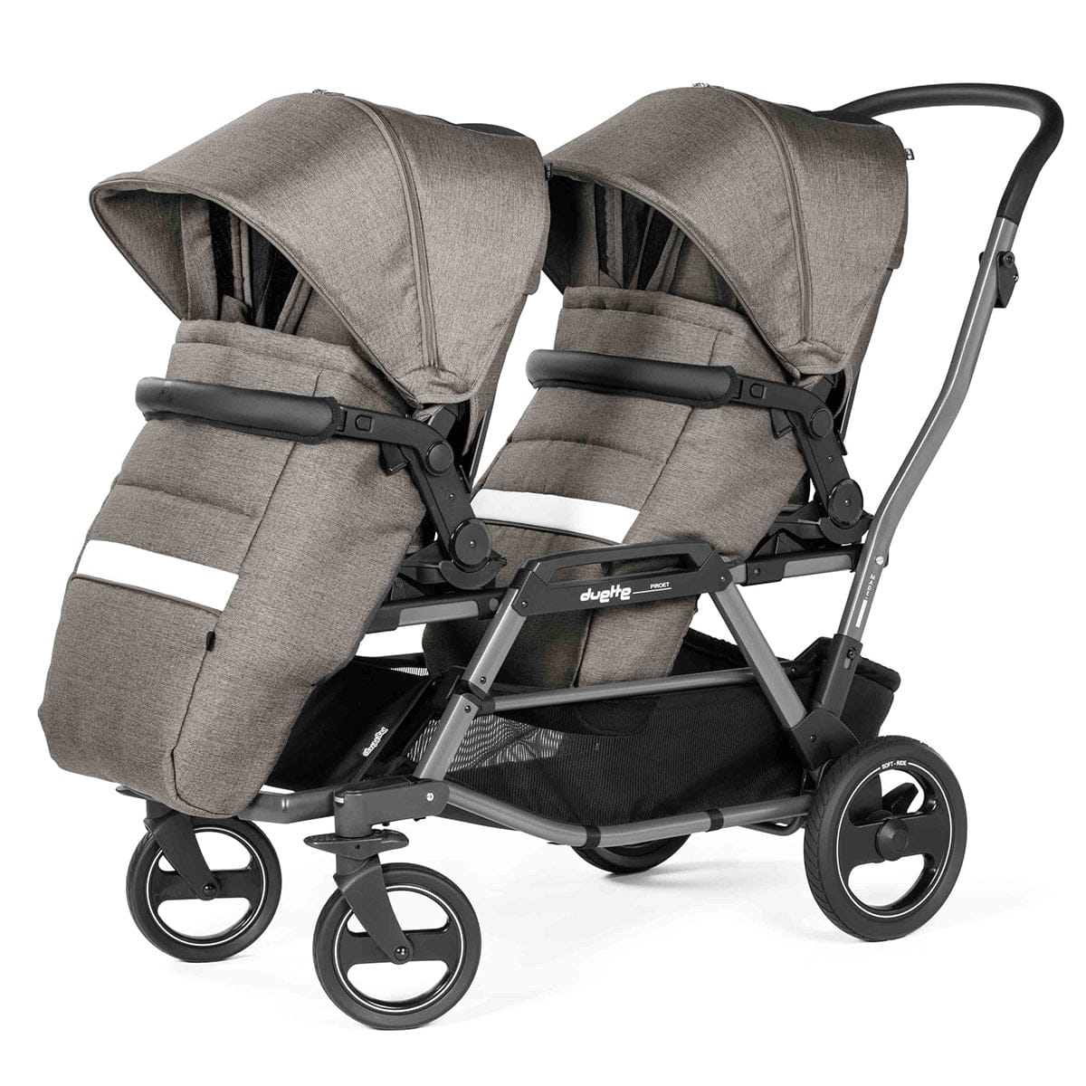 Peg Perego Duette Piroet Double Stroller - City Grey - IP0828NA00BA53