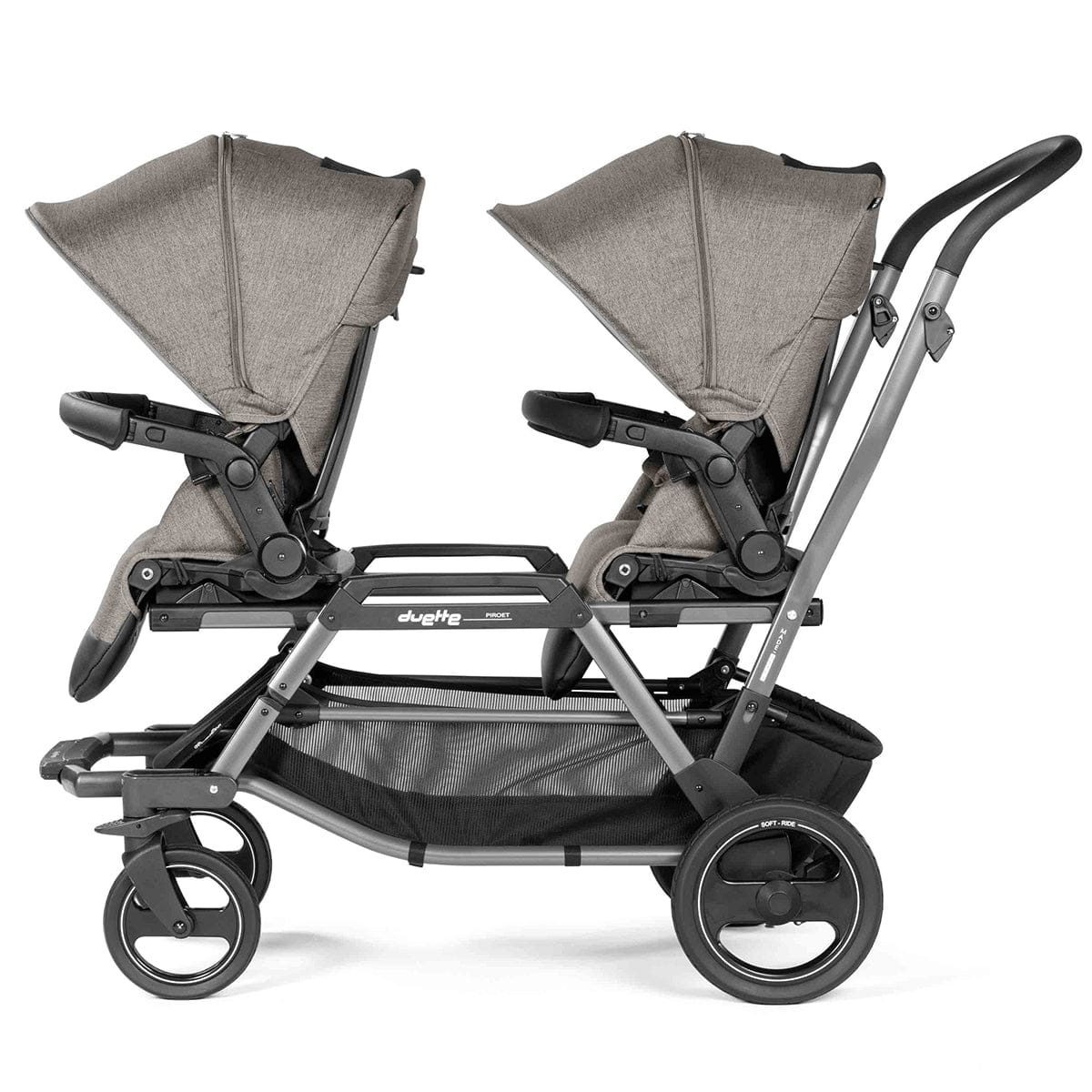 Peg Perego Duette Piroet Double Stroller - City Grey - IP0828NA00BA53