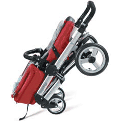 Peg Perego Skate Carriage Stroller in Red Bubbles - IPSK30BU49CR49