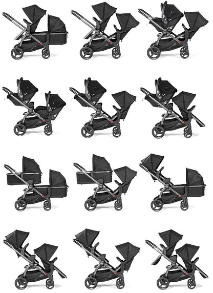 Peg Perego YPSI + Primo Viaggio 4-35 Nido Twin Travel System Bundle - City Grey / Atmosphere - IP1528NA00BA53VG13-TWIN-TS