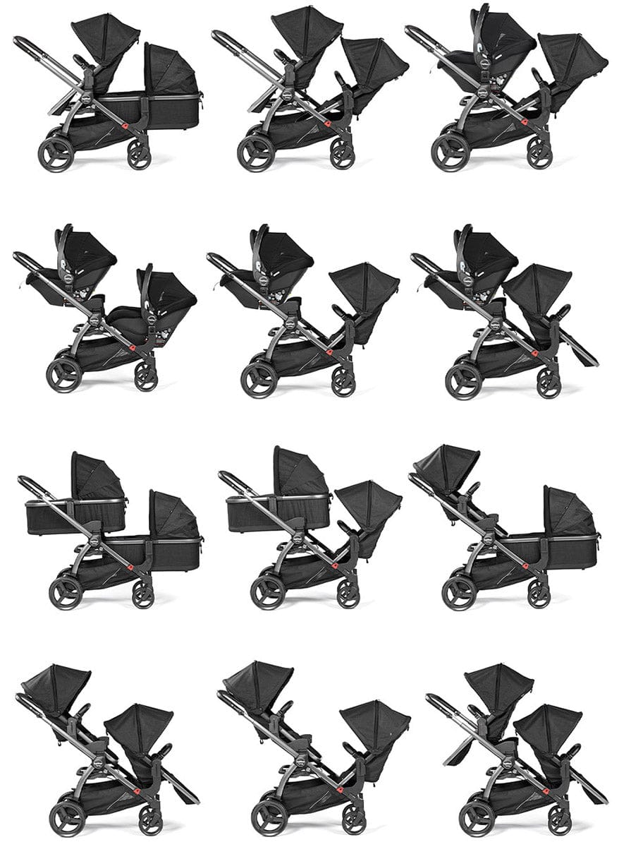 Peg Perego YPSI Stroller + Bassinet Bundle - City Grey - IP1528NA00BA53VG13-BAS