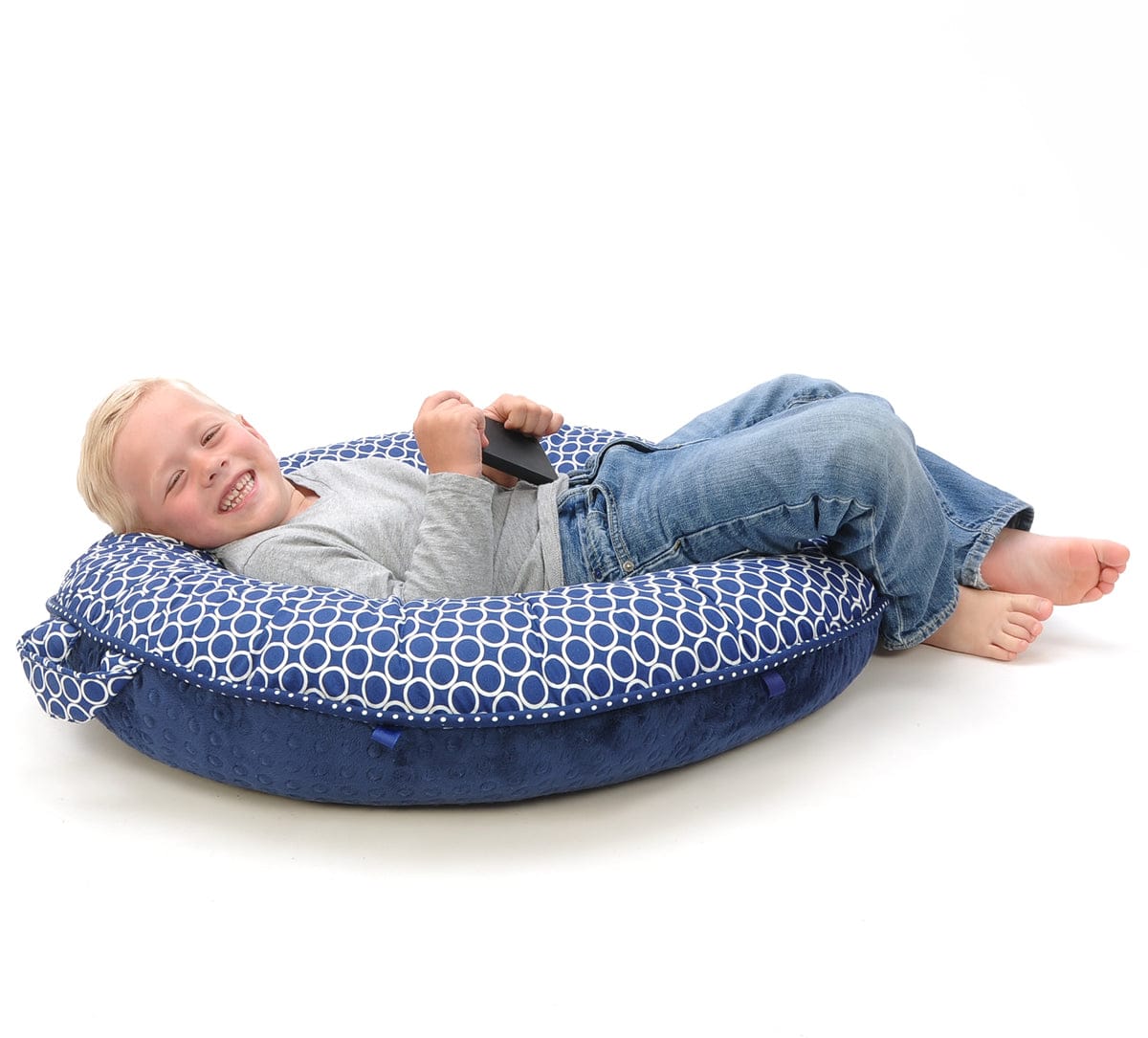 Pello Floor Pillow - Nathan Navy - 8.54421E+11